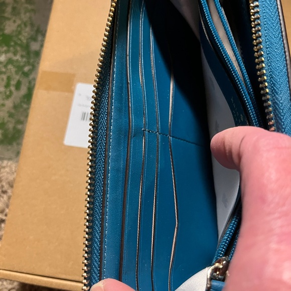 Kate Spade New York Madison Large Continental Wallet in Teal - Picture 6 of 10